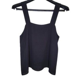 Kaari Blue Back Square Neck Cropped Tank Top, Size M